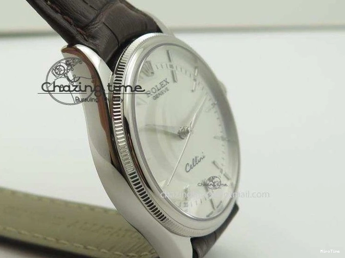 MiroTime 0117 Cellini 50509 SS Sliver Dial On Brown Leather Strap A2813 BP Maker OnTrend 4036